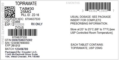Label (68382 138 05 Topiramate 25mg 67046 375 30)